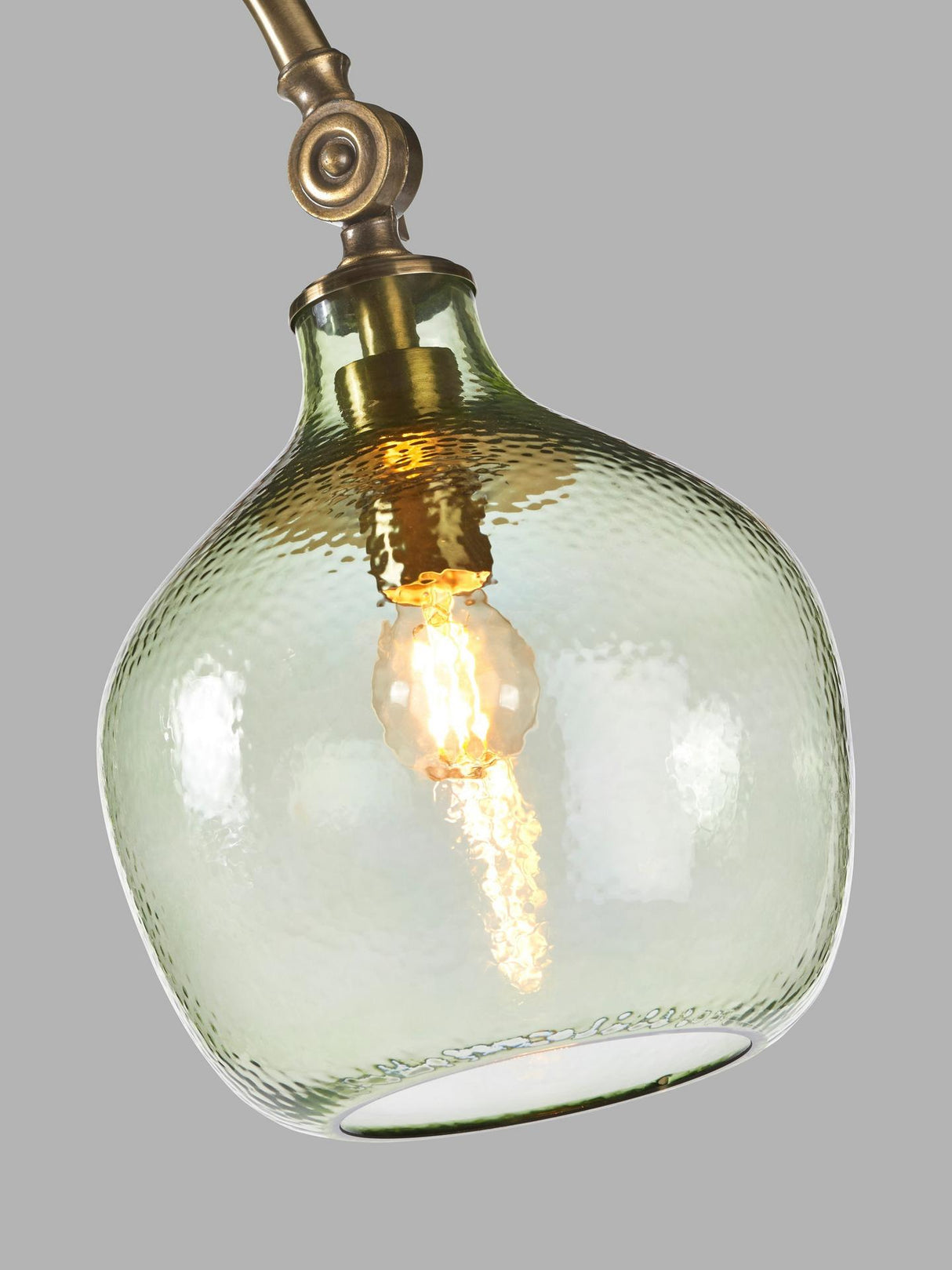 John Lewis Cartmel Textured Non-Dimmable Indoor Corded Tall Glass Floor Lamp