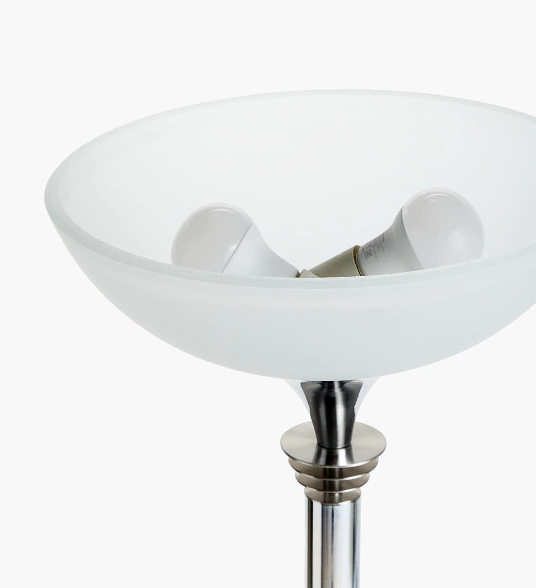 John Lewis Azure Uplighter Dimmable Floor Lamp H180cm - Chrome/Satin Nickel