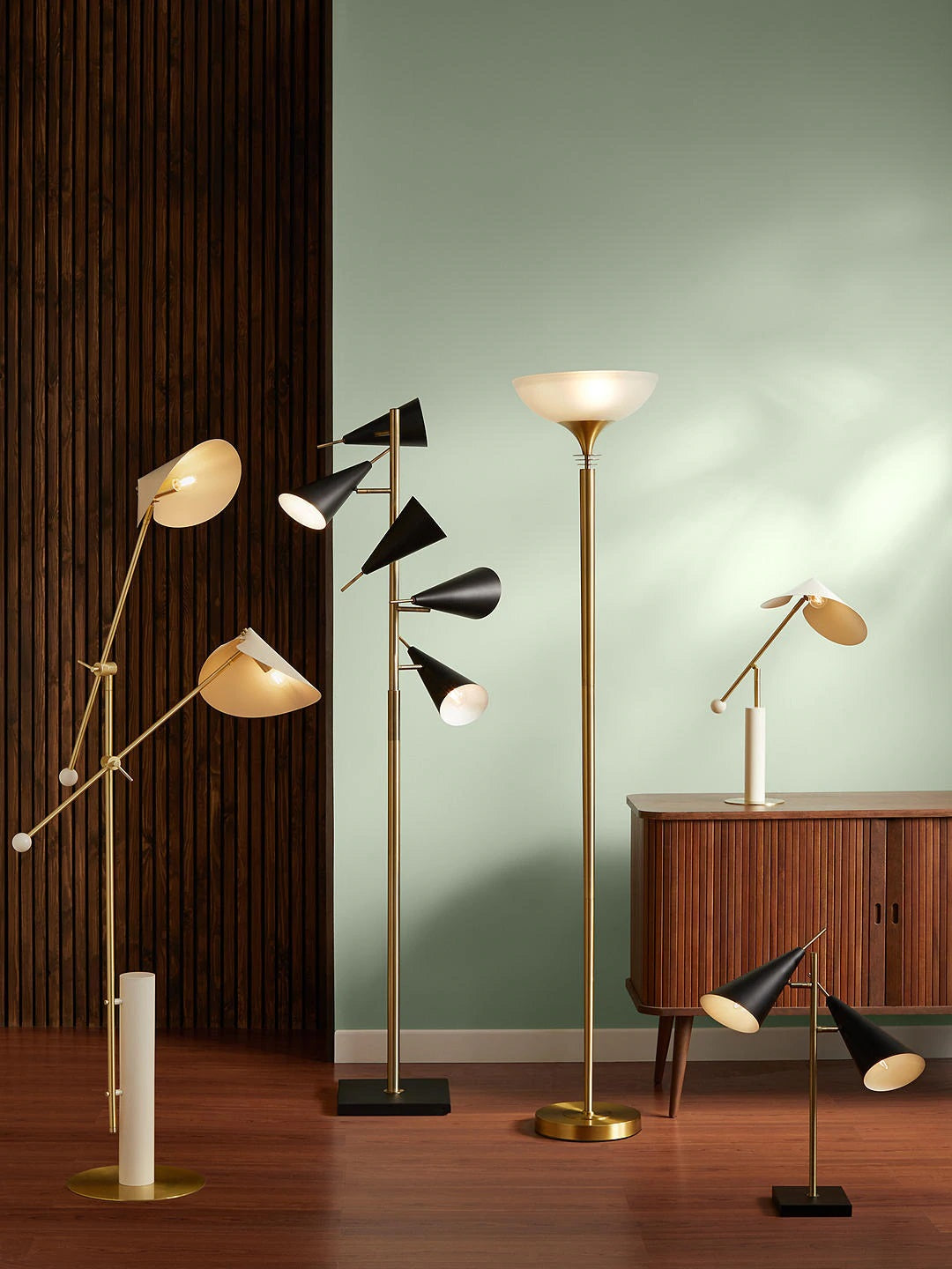 John Lewis Azure Uplighter Dimmable Floor Lamp H180cm - Chrome/Satin Nickel