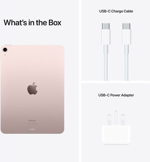 Apple iPad Air 2022 5th Generation 256GB iPadOS Wi-Fi 10.9" Tablet - Pink