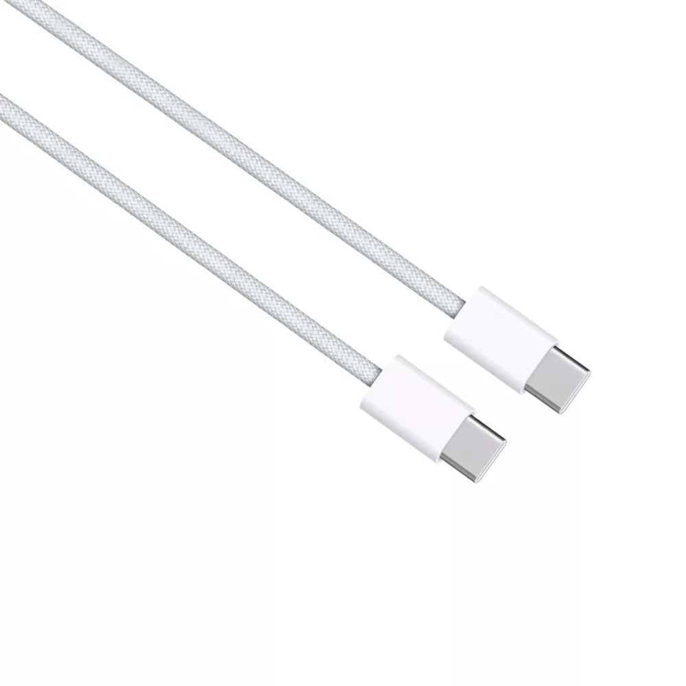 Geniune Apple MQKJ3ZM/A USB-C To USB-C 1m Woven Charging Cable - White