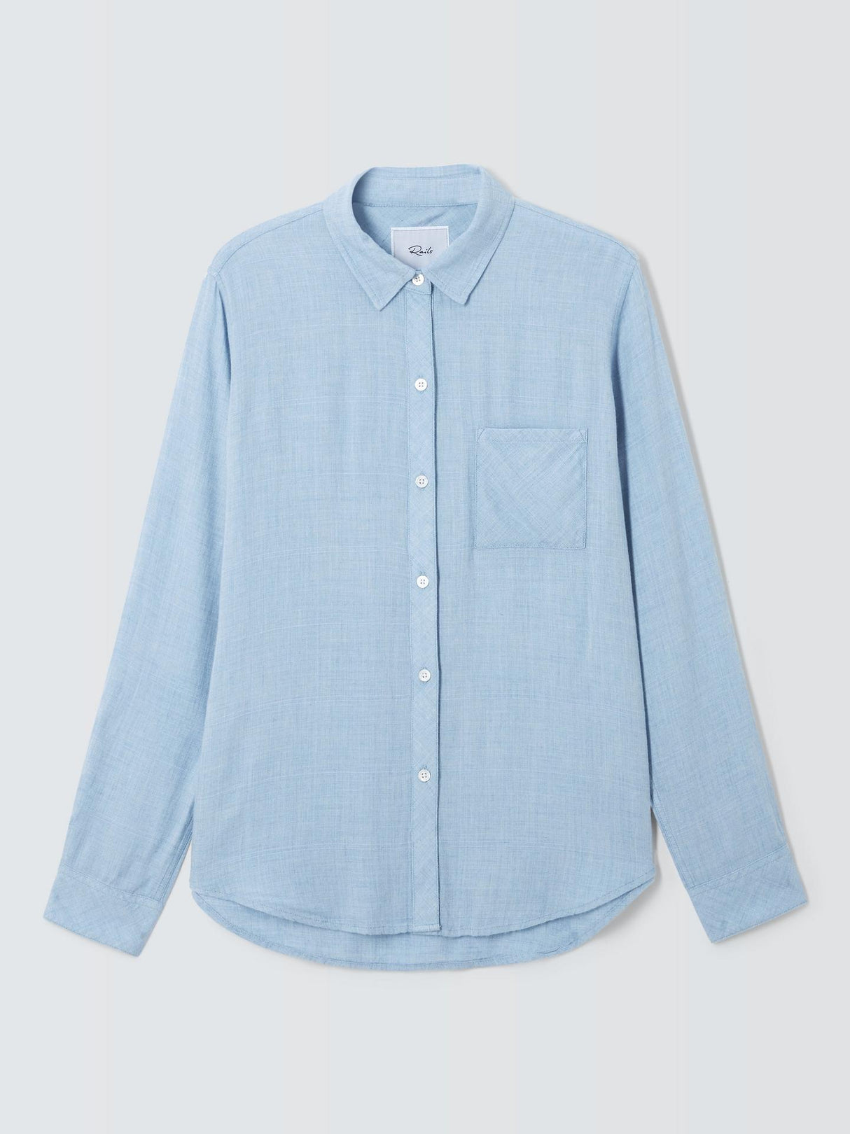 Rails Womens Regular Fit Classic Collar Hunter Rayon Shirt Size M - Chambray