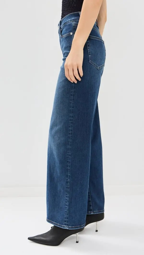 Frame Le Slim Palazzo Womens Wide Leg Flared Denim Jeans - Canals - Size 26