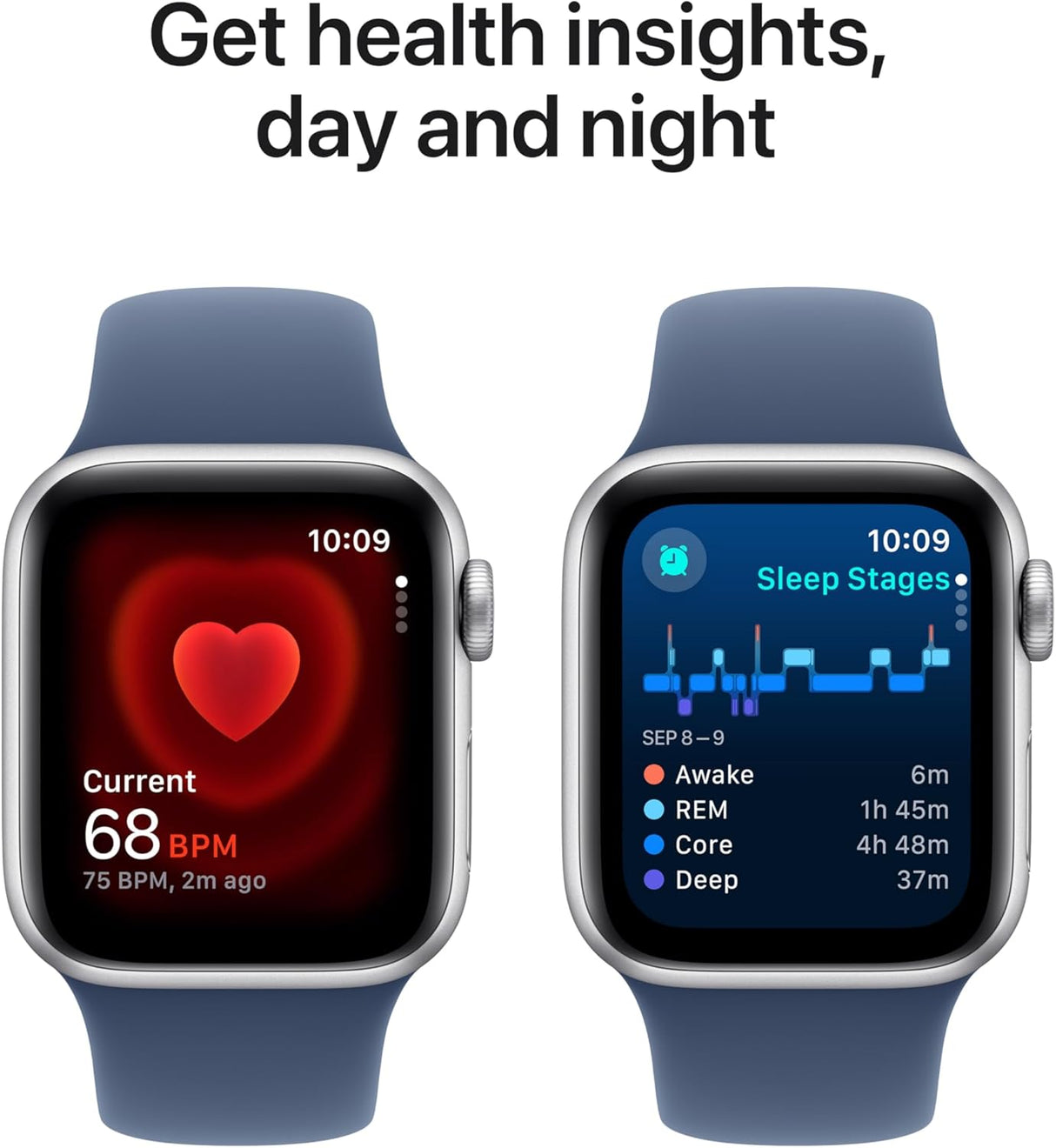 Apple Watch SE GPS+Cellular 40mm Smartwatch - S/M - Silver/Denim Sport Band