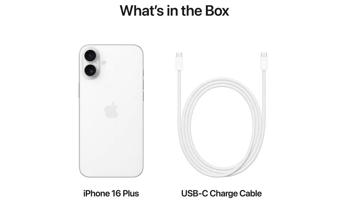 Apple iPhone MXWV3QN/A 16 Plus 5G Unlocked SIM-Free 256GB Smartphone - White