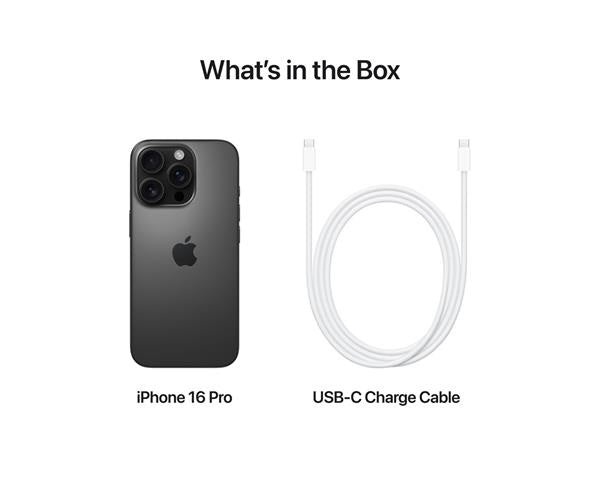 Apple iPhone 16 Pro 256GB 5G SIM-Free Unlocked Smartphone - Black Titanium A