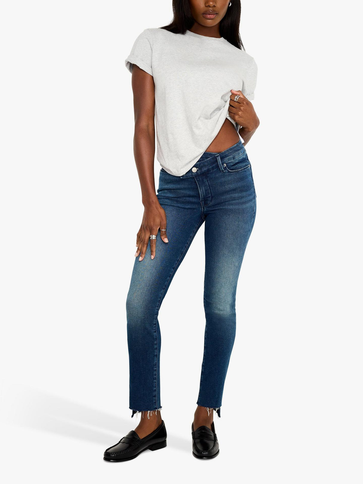 Good American Womens Good Classic Skinny Denim Jeans - Size 28 - Indigo 701