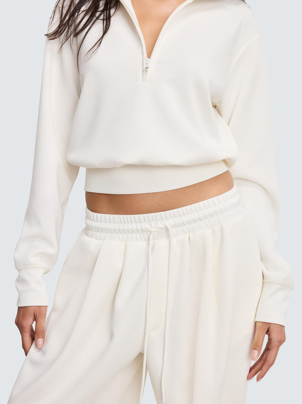 Good American Womens Air Soft Sculpting Relaxed Pants - Size Small - White