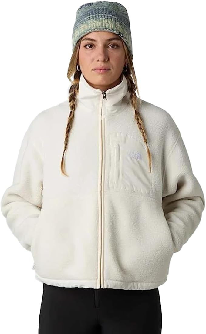 The North Face Yumiori Womens Polyester Zip Fleece Size Medium - White Dune