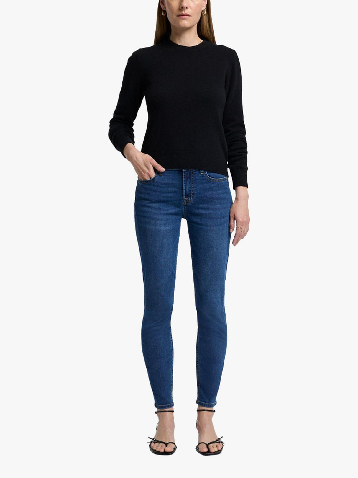 7 For All Mankind Womens Cotton Blend Skinny B(Air) Denim Jeans Duchess 29