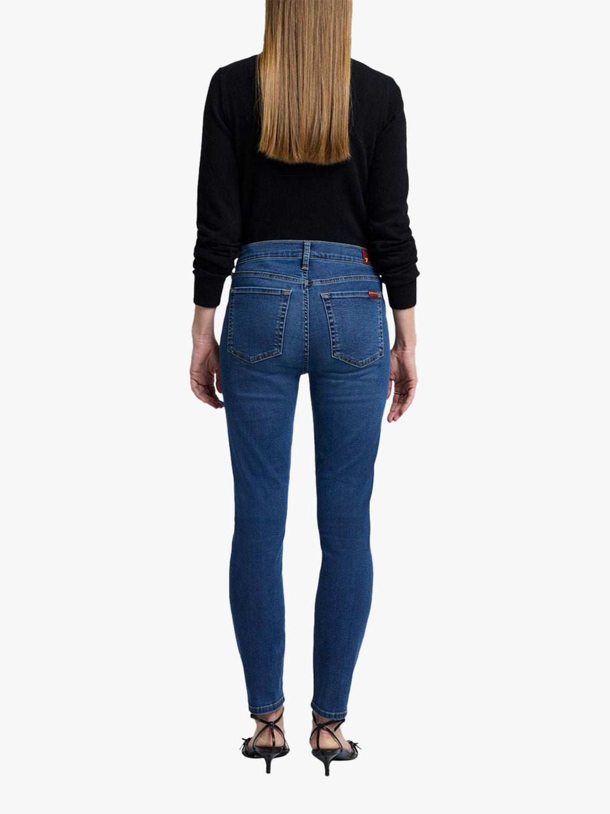 7 For All Mankind Womens Cotton Blend Skinny B(Air) Denim Jeans Duchess 29