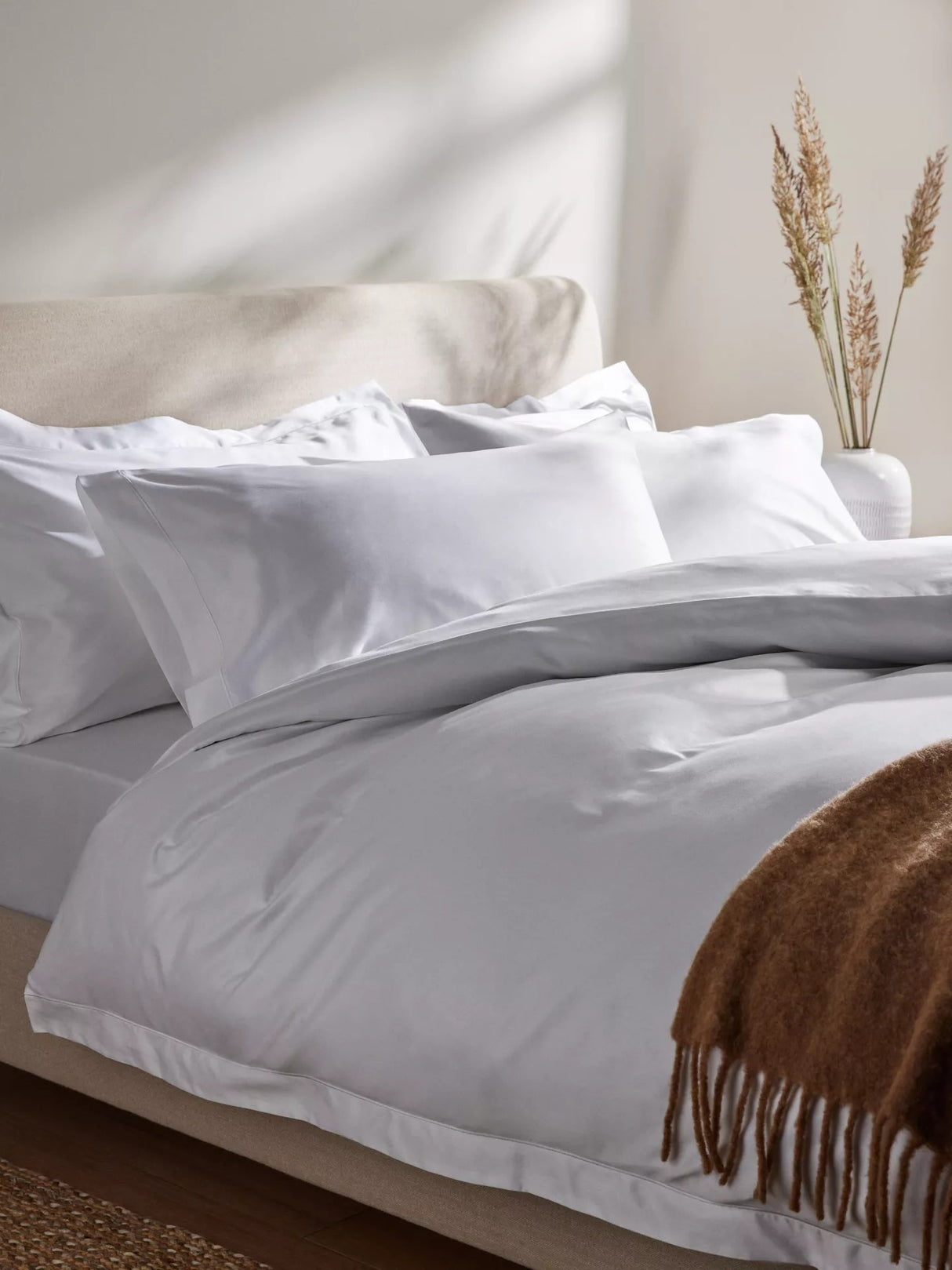 John Lewis Egyptian Cotton 800 Thread Count Duvet Cover Super King - White - Kazoop