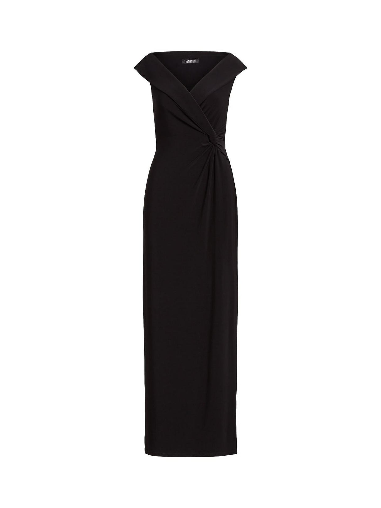 Ralph Lauren Leonidas Floor Length Women's Column Gown Dress UK 16 - Black