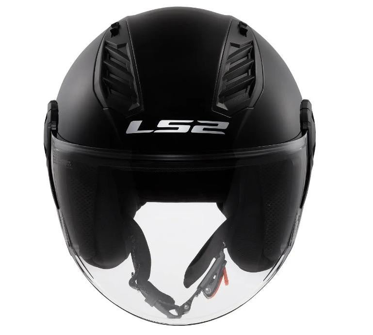 LS2 OF616 Airflow II Urban Downtown Motorcycle Helmet - Gloss Black - Medium