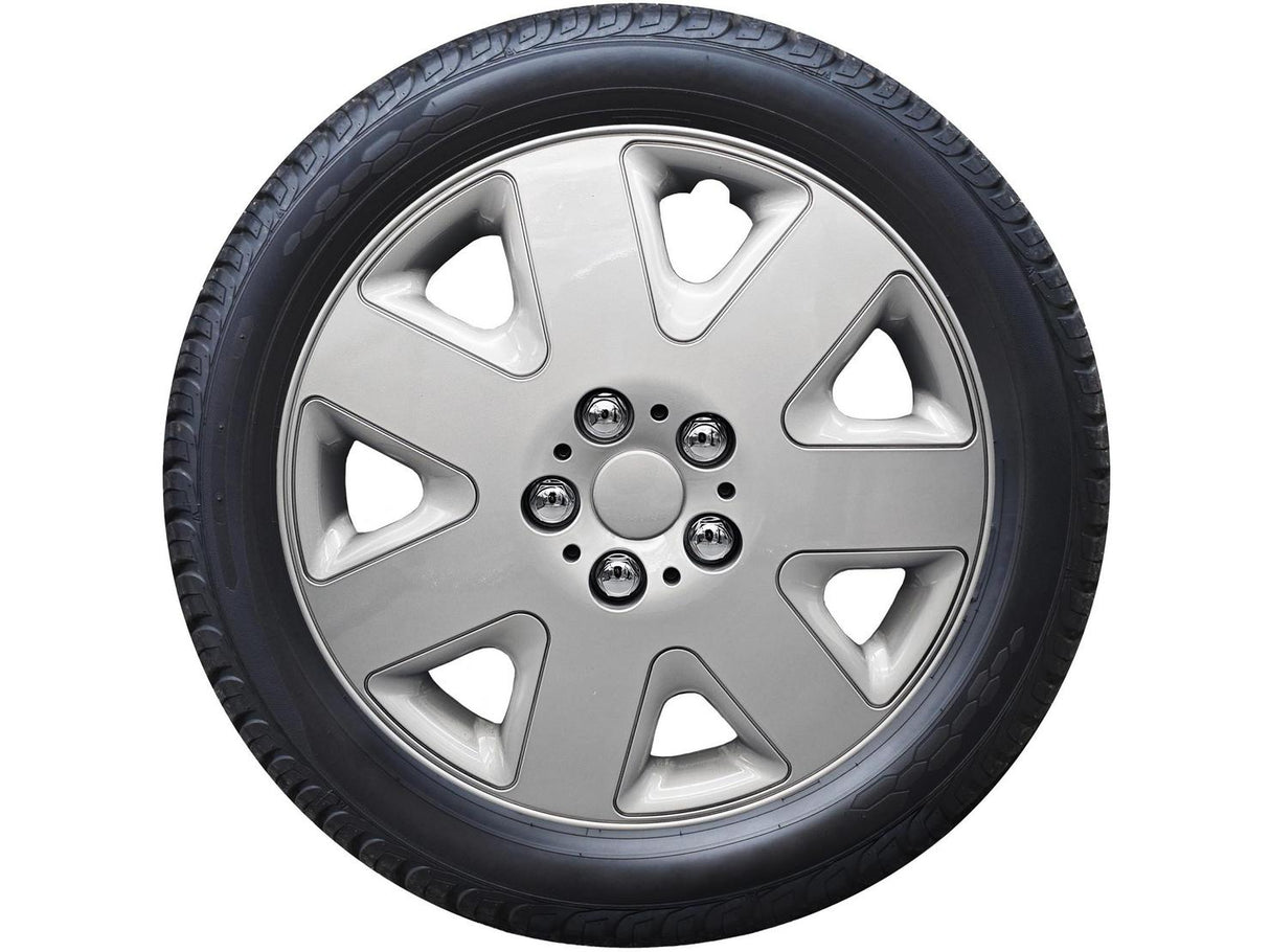 Halfords 16 Inch Scratch And Impact Resistant Atlas  Wheel Trim Set - Silver