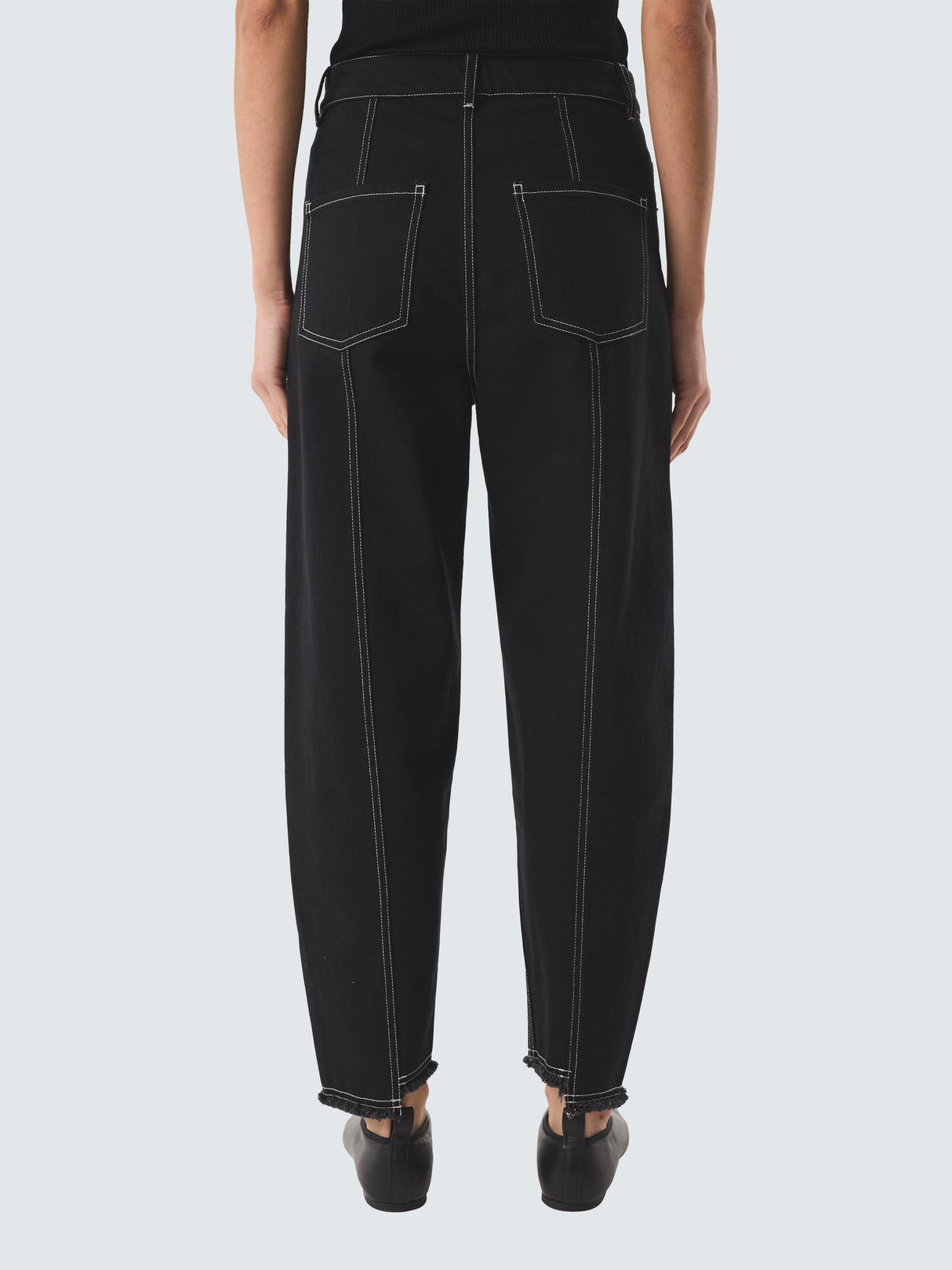 AKYN Sol Womens Cotton High-Rise Regular Length Tapered Jeans Black Size 12