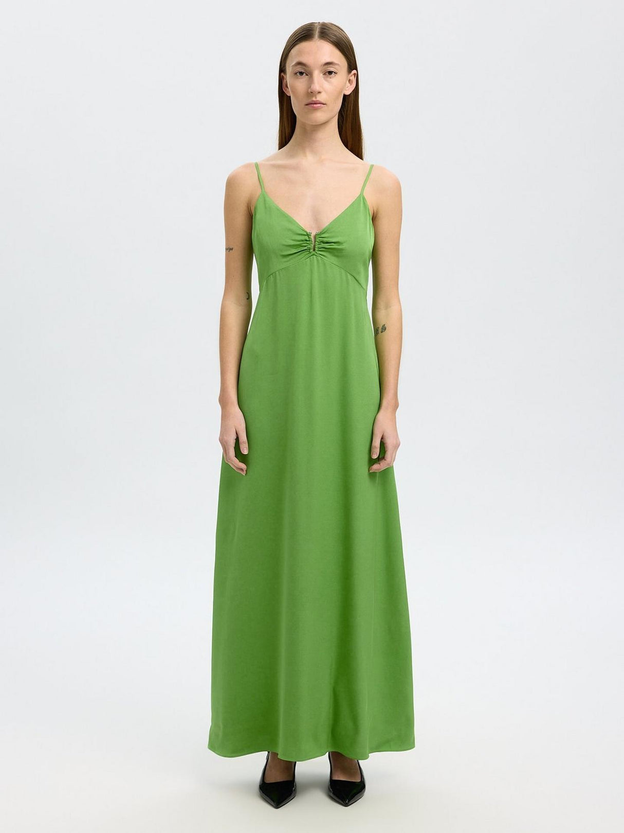 Selected Laurina Strappy A-Line Maxi Dress - Spindle Tree - Size 38 / M