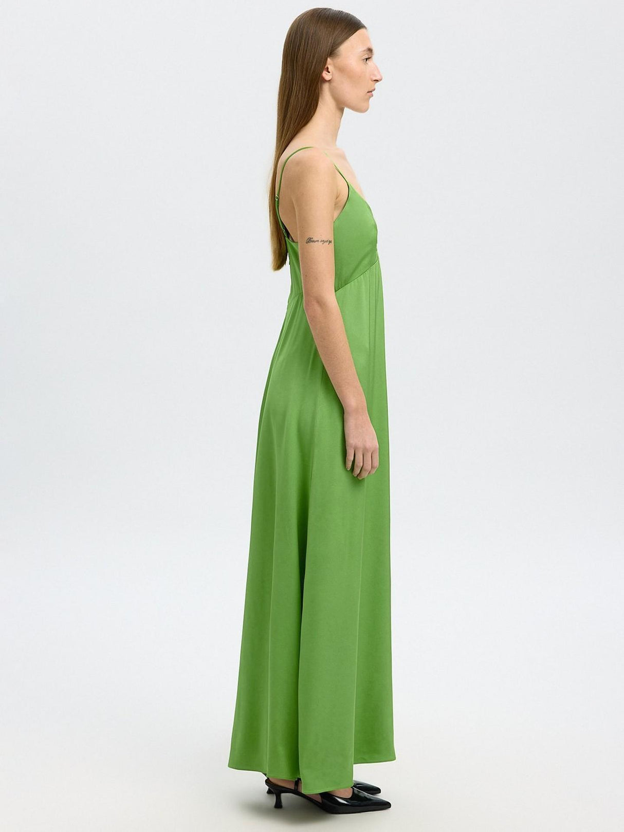 Selected Laurina Strappy A-Line Maxi Dress - Spindle Tree - Size 38 / M