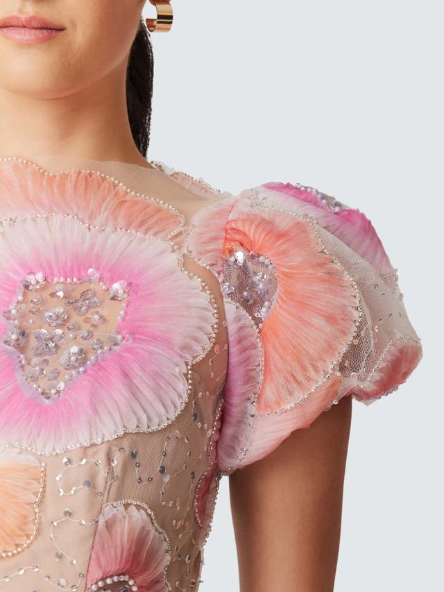 Elliatt Brittany Embellished Floral Midi Womens Mermaid Dress Multi - Small