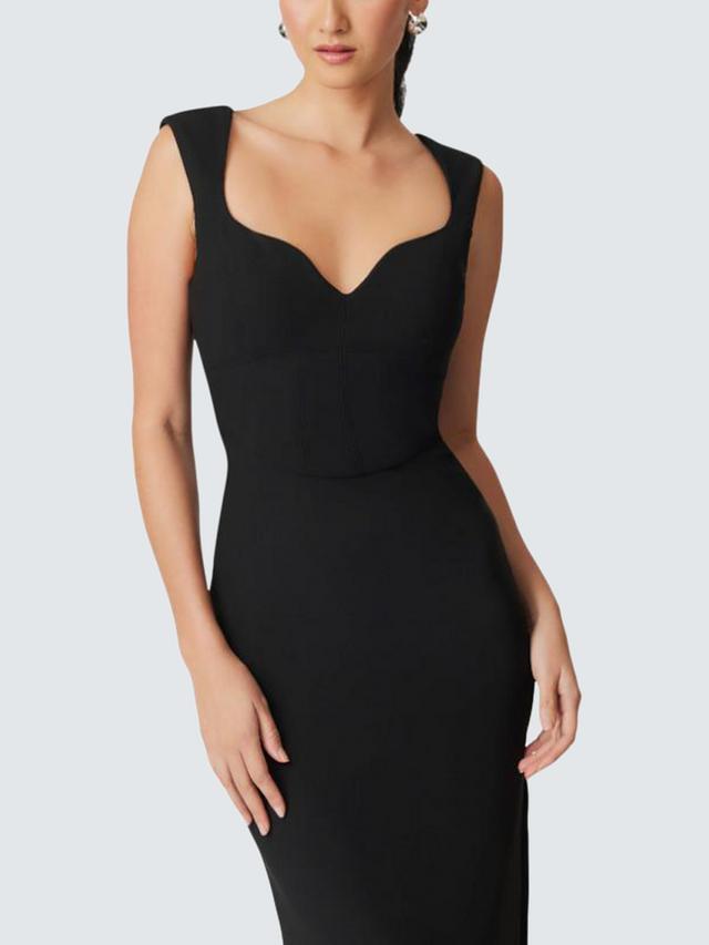 Elliatt Gia Bodycon Sleeveless Sweetheart Neck Womens Dress - Black - Medium
