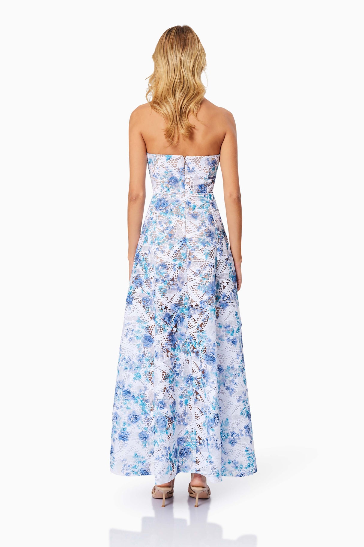 Elliatt Savannah Fit & Flare Sleeveless Maxi Dress - Blue/Multi - Medium