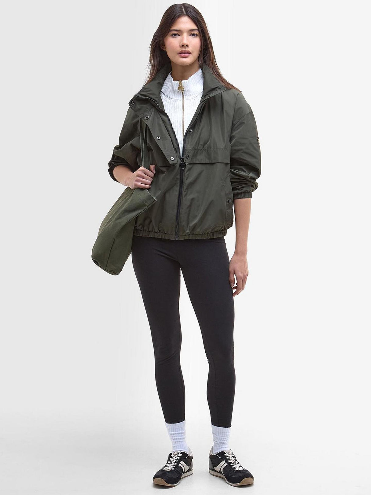 Barbour International Lolita Womens Showerproof Hooded Jacket Envy Size 16