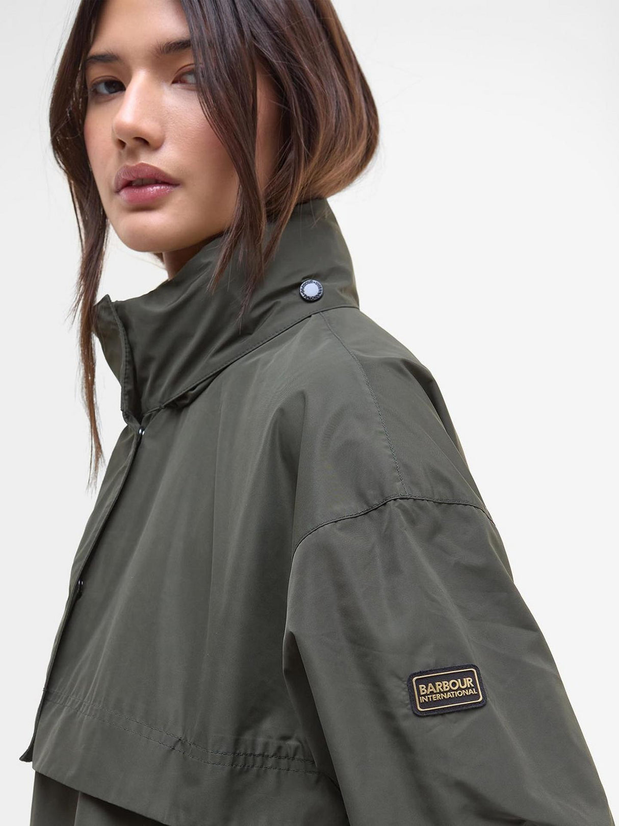 Barbour International Lolita Womens Showerproof Hooded Jacket Envy Size 16