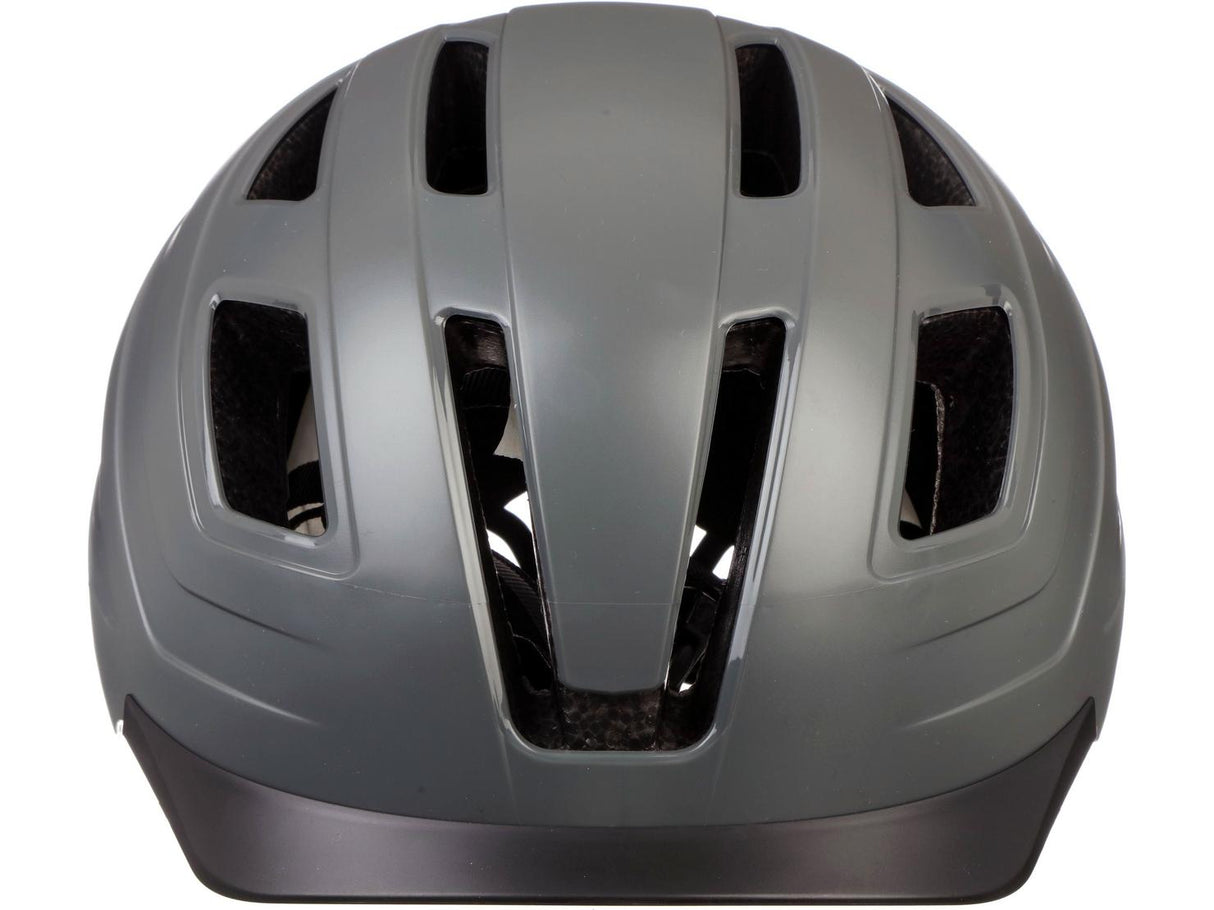 Halfords Unisex Integrated Rear Light Urban Cycle Helmet Grey 55-58cm Medium