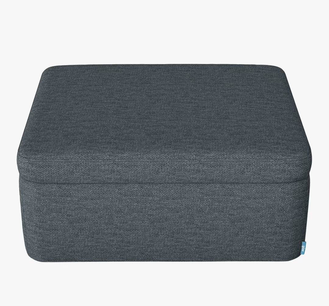 Swyft Model 02 Storage Ottoman Footstool 39 x 60 x 92cm - Linen Marine Blue