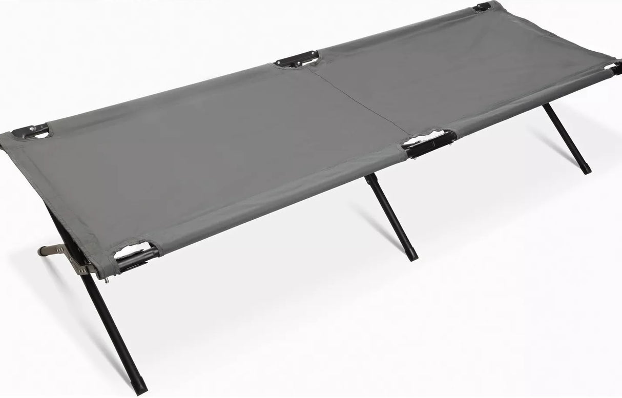 Halfords Premium Easy Fold Portable Compact Camping Bed 190 x 65cm - Grey