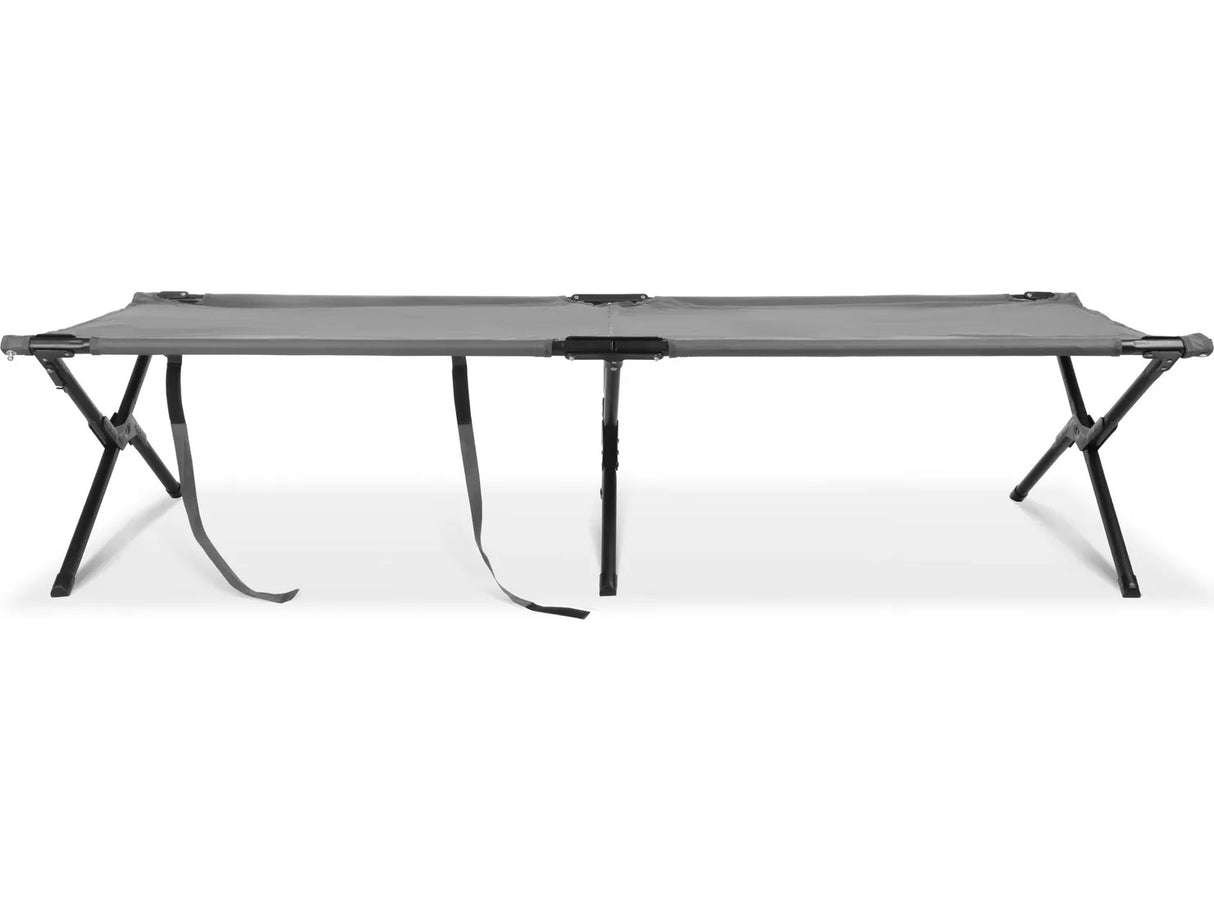 Halfords Premium Easy Fold Portable Compact Camping Bed 190 x 65cm - Grey