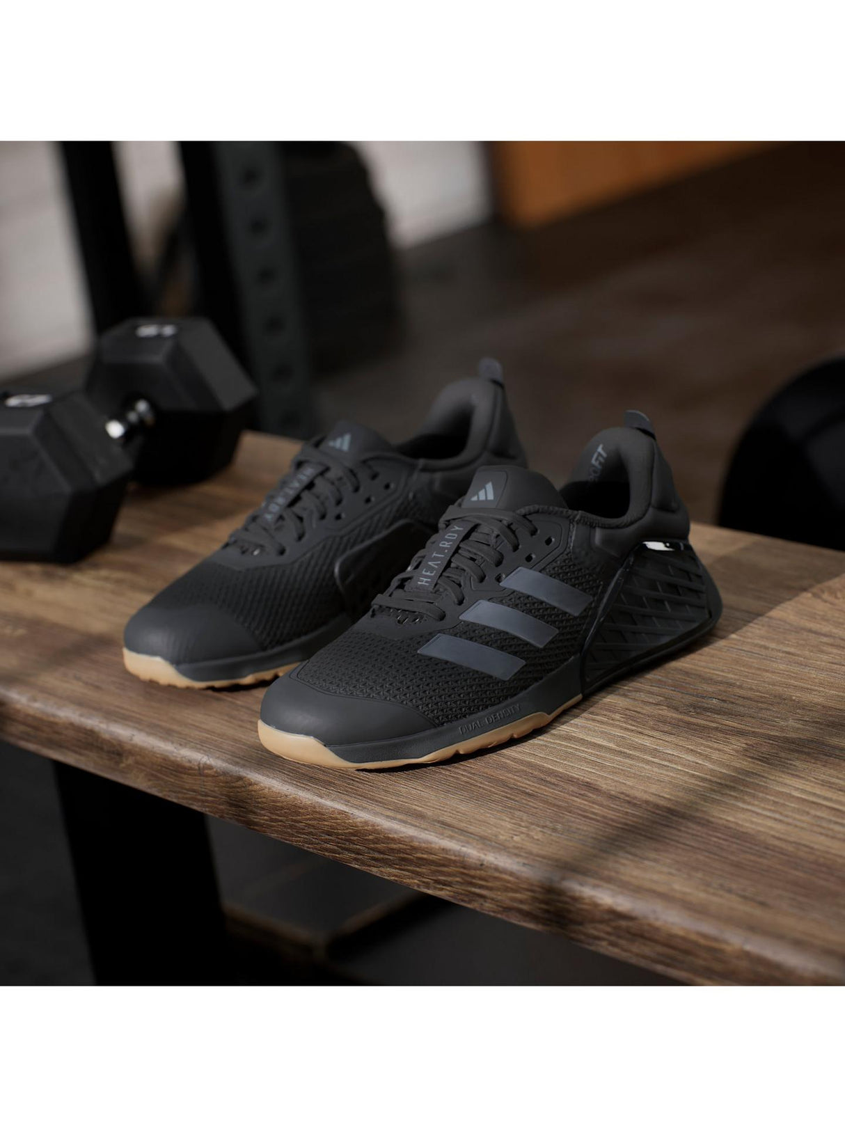 adidas Women's Dropset 3 W Wide Fit Lace-Up Trainers Black/Grey - Size 6.5