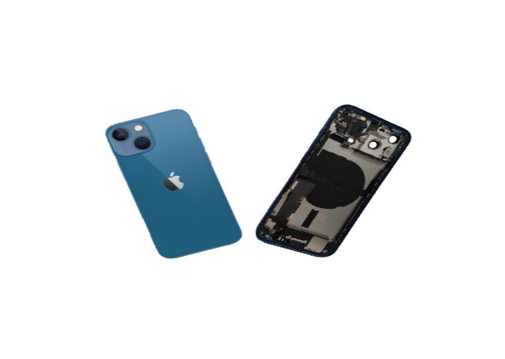 Apple iPhone 13 Genuine Glass Back Housing/Frame 100% Original Parts - Blue - Kazoop