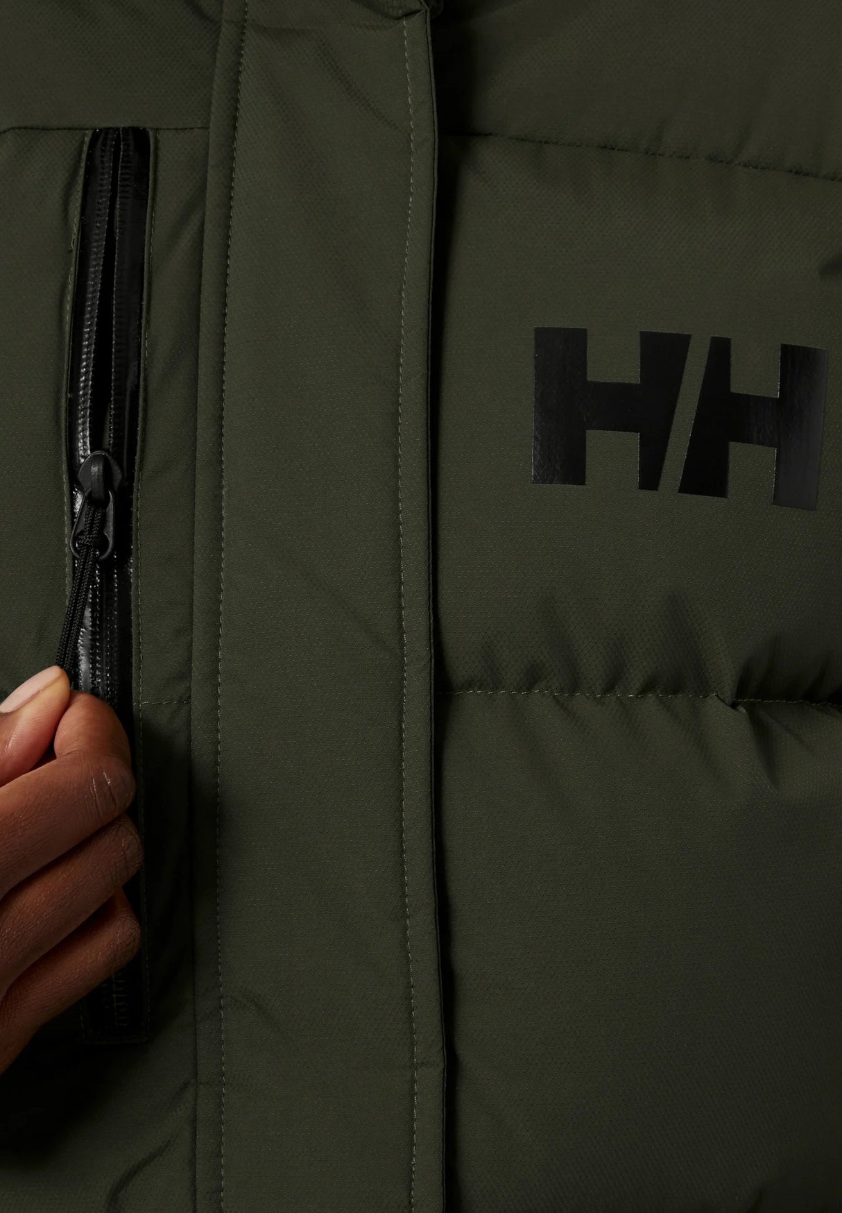 Helly Hansen Women's Hooded Puffer Parka Winter Jacket - Utility Green - L