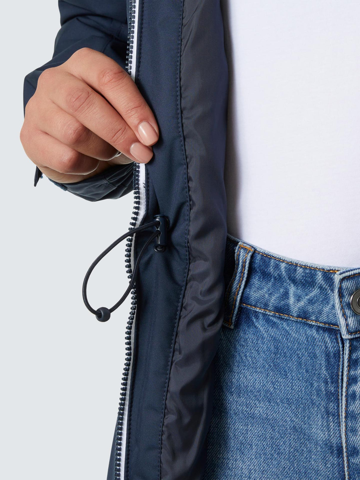 Helly Hansen Westport Womens Polyester Insulated Hooded Coat Navy Size Large