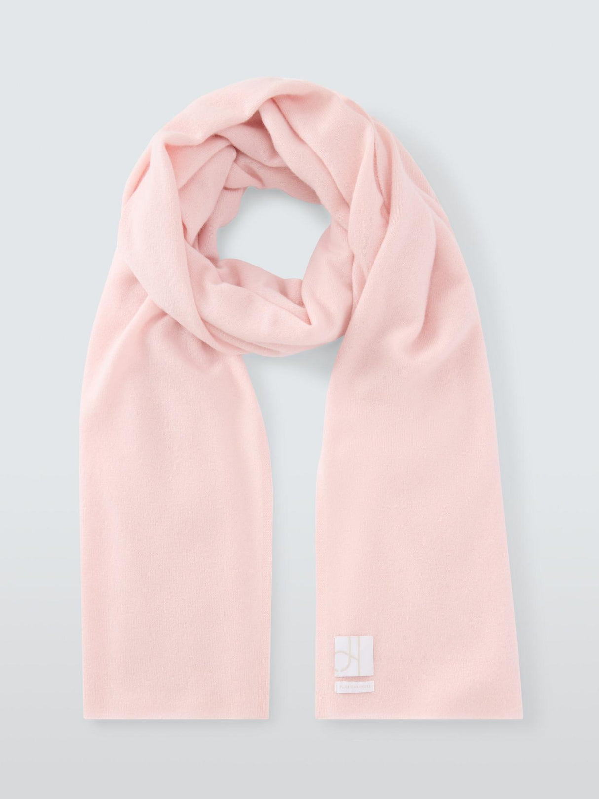 John Lewis Womens 100% Warming Cashmere Large Wrap H220 x W60 - Light Pink