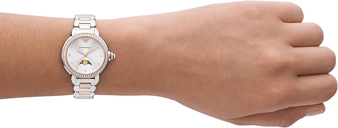 Emporio Armani AR11567 Women Analog Quartz Watch with Stainless Steel Strap