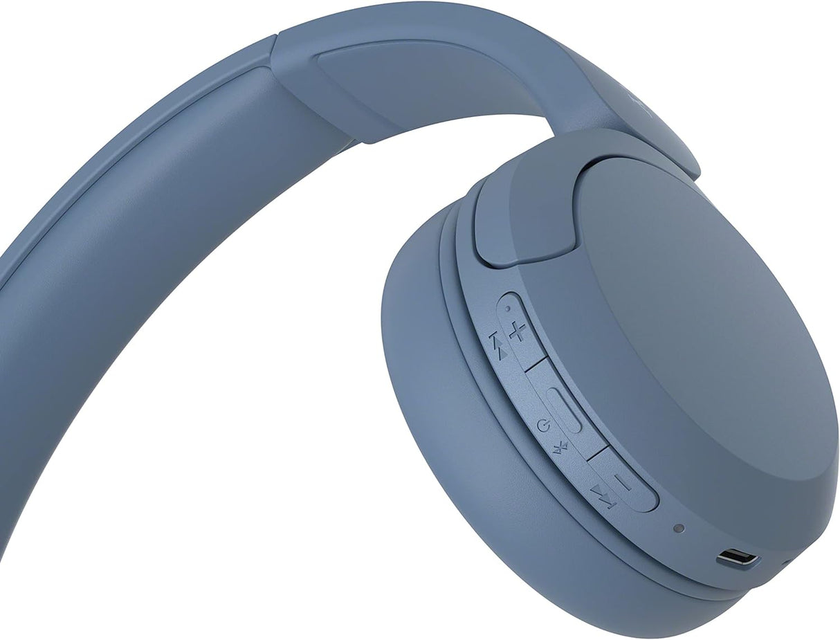 Sony WH-CH520L Wireless Bluetooth On-Ear Headphones with Microphone - Blue - Kazoop