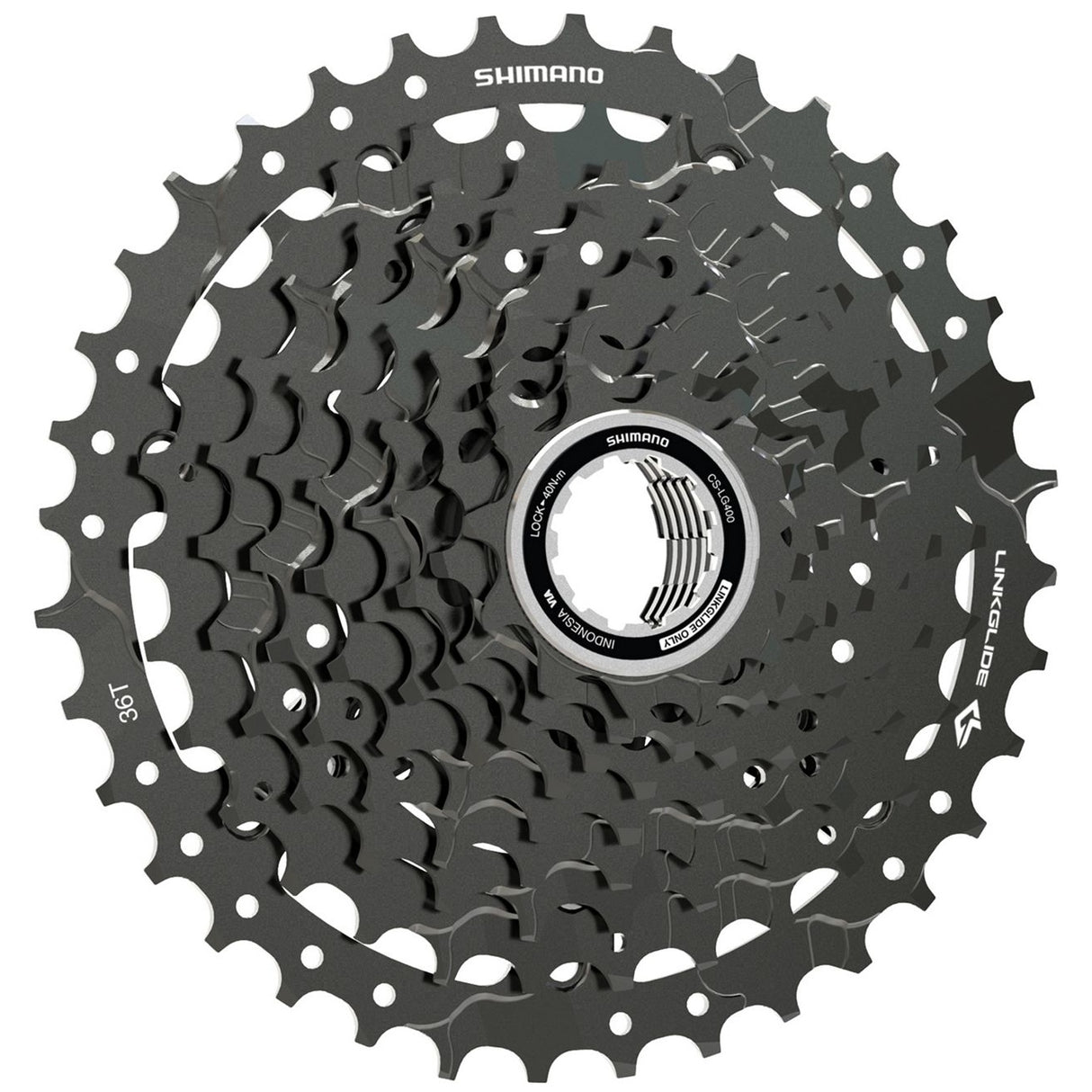 Shimano CS-LG400-9 CUES Link Glide 2-Way Shifting Cassette 9-Speed 11 - 36T
