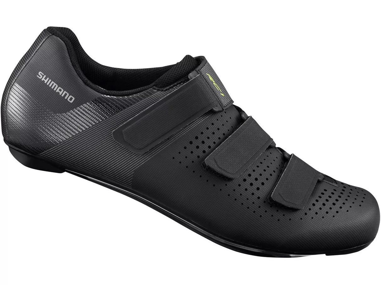 Shimano RC1 Men's SPD-SL Road Cycling Velcro Training Shoes - Black - EU 40
