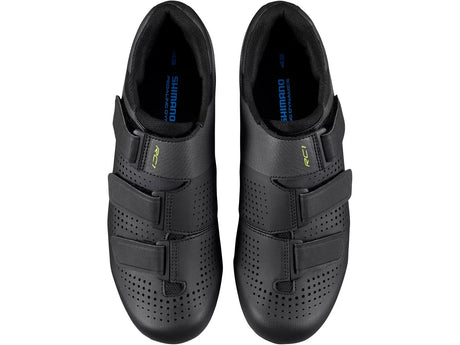 Shimano RC1 Men's SPD-SL Road Cycling Velcro Training Shoes - Black - EU 40