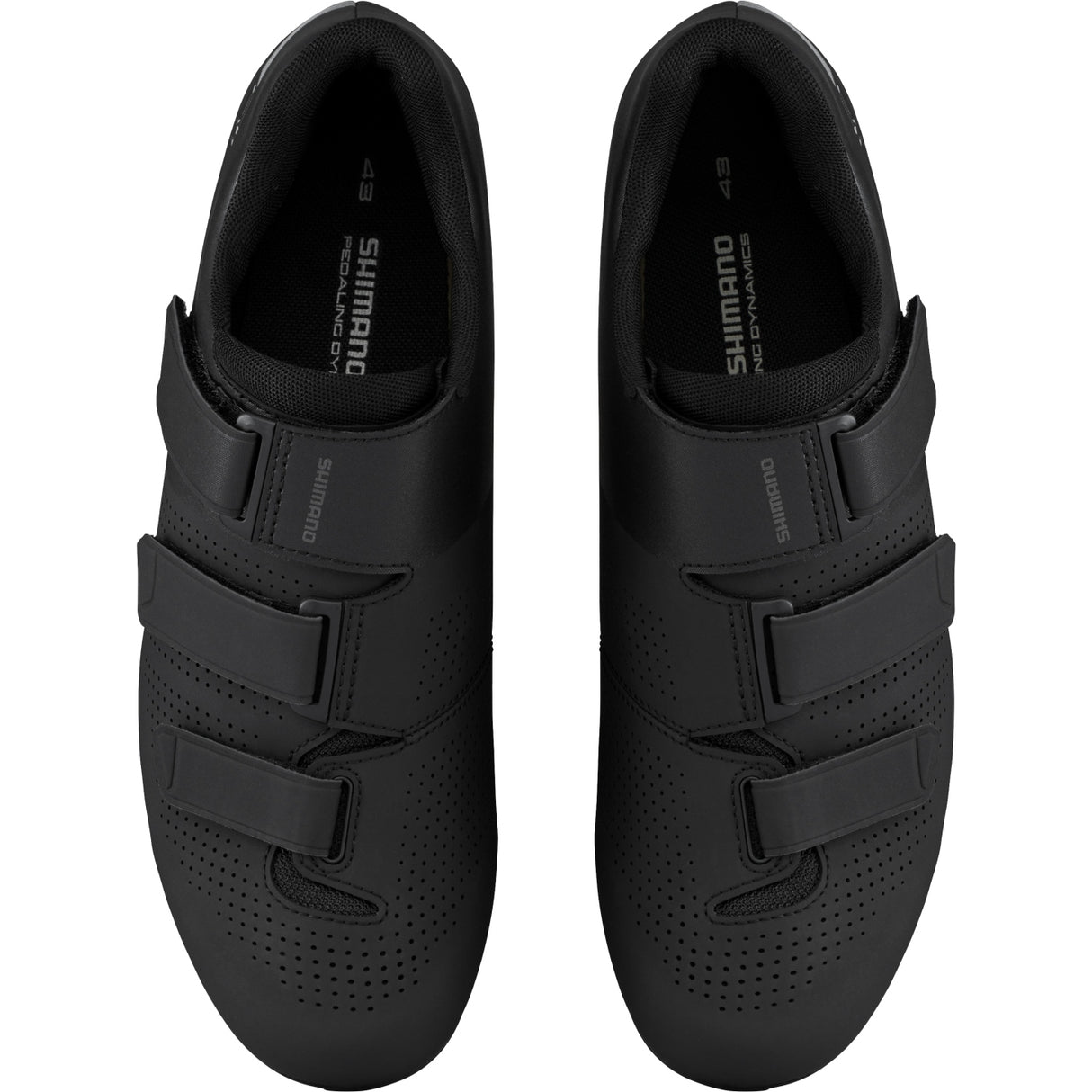 Shimano RC102 Synthetic Unisex Velcro Road Cycling Shoes Size 41 EU - Black