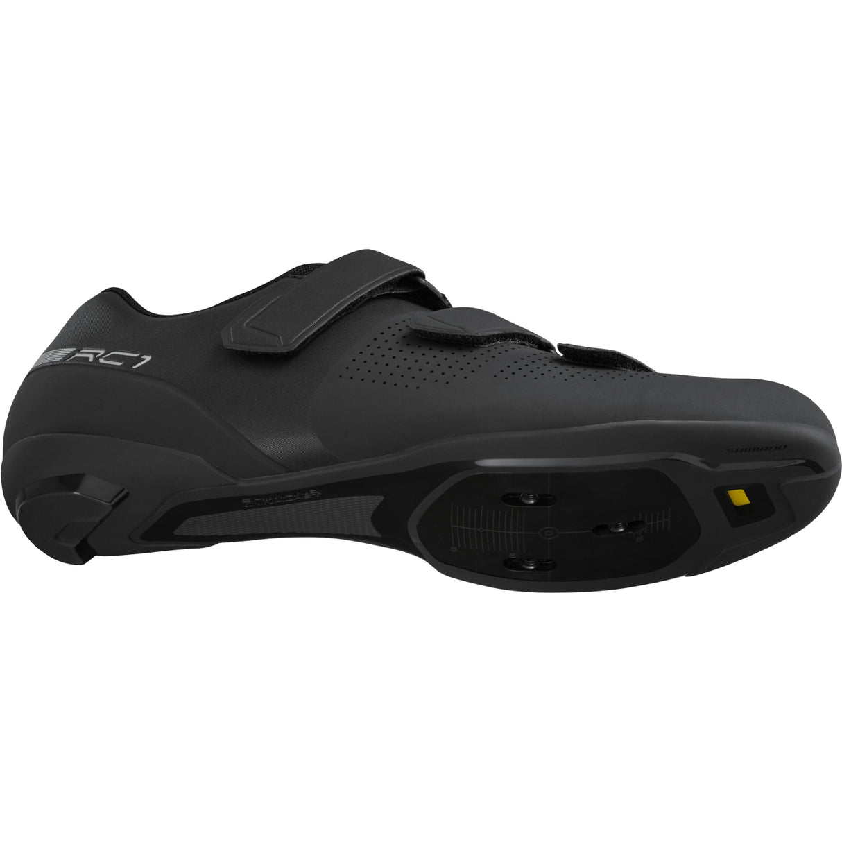 Shimano RC102 Synthetic Unisex Velcro Road Cycling Shoes Size 41 EU - Black
