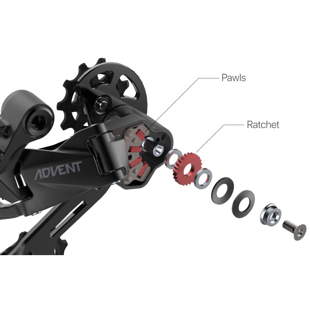 Microshift Advent RD-M6195 Rear Derailleur 9-Speed Medium Cage MTB - Black