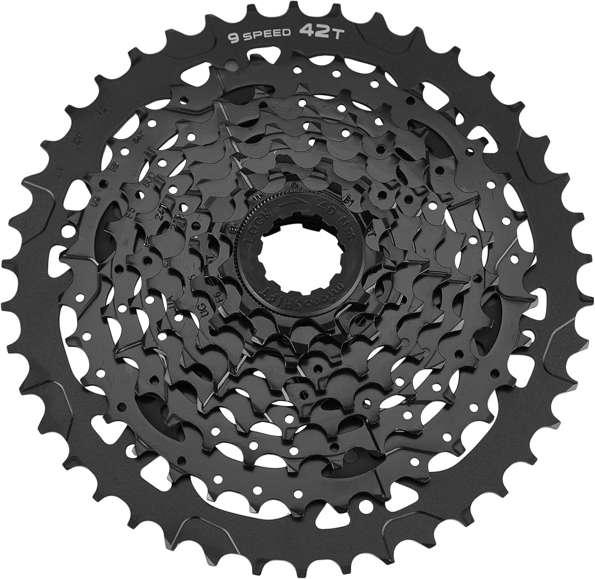 microSHIFT Advent H-Series Standard HG Freehub 9-Speed Cassette 11-46T Black