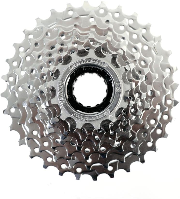 SunRace MFE60 8 Speed Chrome Plated Bicycle E-Bike Freewheel 13-32T - Silver