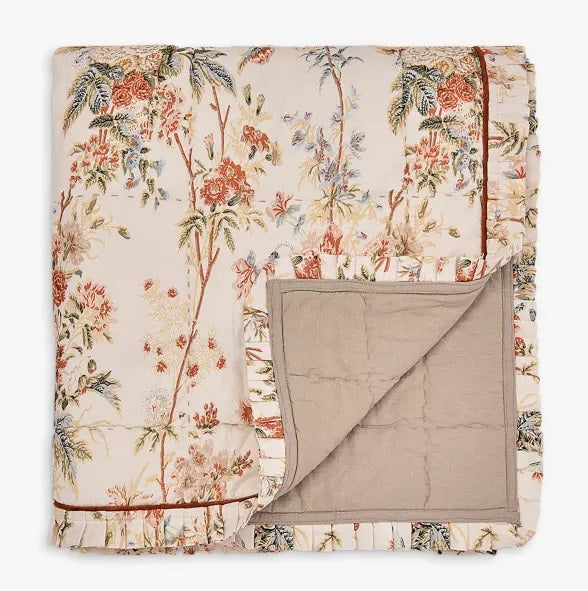Sanderson x Giles Deacon Lakeland Paradis Cotton Throw 200 x 150cm - Multi - Kazoop