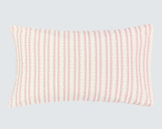 Burleigh x Bedeck Asiatic Cotton Percale Duvet Cover Set - Mid Pink - King