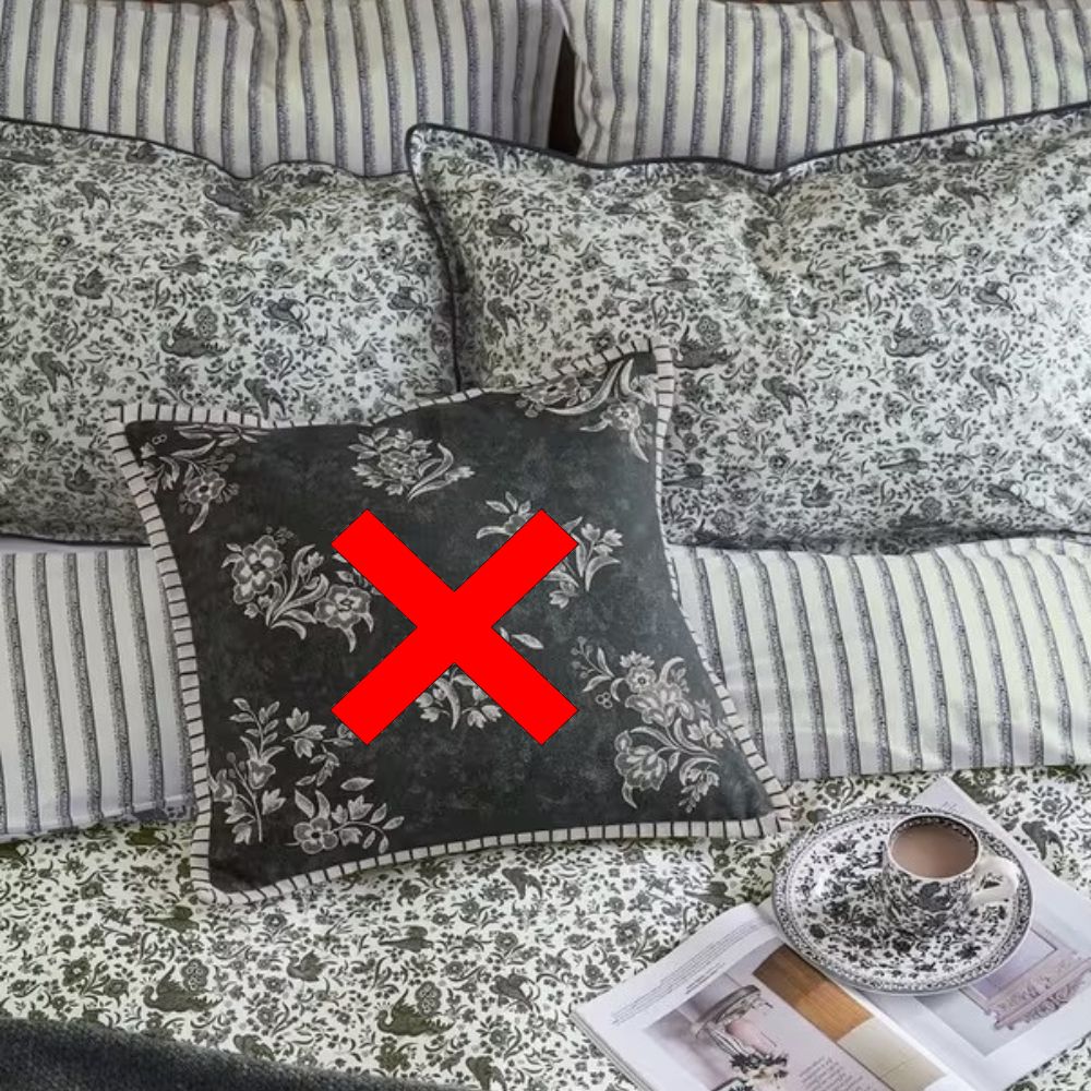 Burleigh x Bedeck Regal Peacock Cotton Percale Grey Duvet Cover Set - King