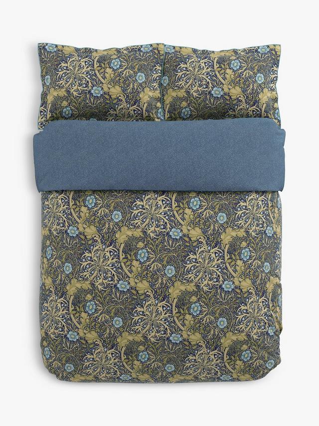 Morris & Co. Seaweed 220 TC 100% BCI Cotton Duvet Cover Set King - Multi